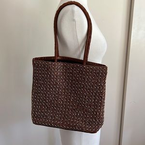 Beaded satin purse